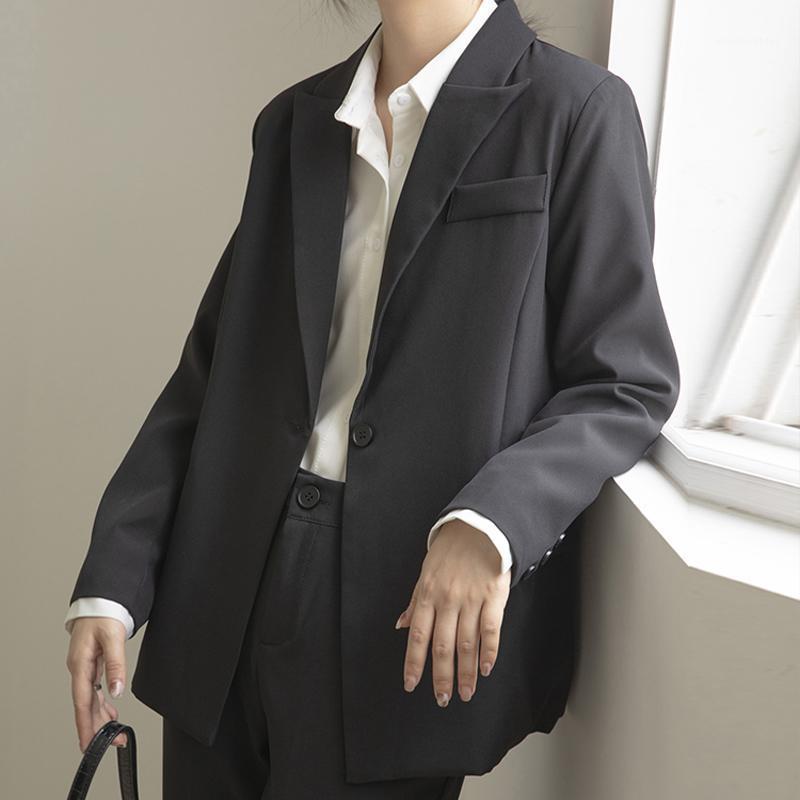 

Women' Suits & Blazers Alien Kitty 2022 Spring Elegant Women Notched Black Female Jackets Gentle Full Sleeve Office Lady Tops Loose All Mat