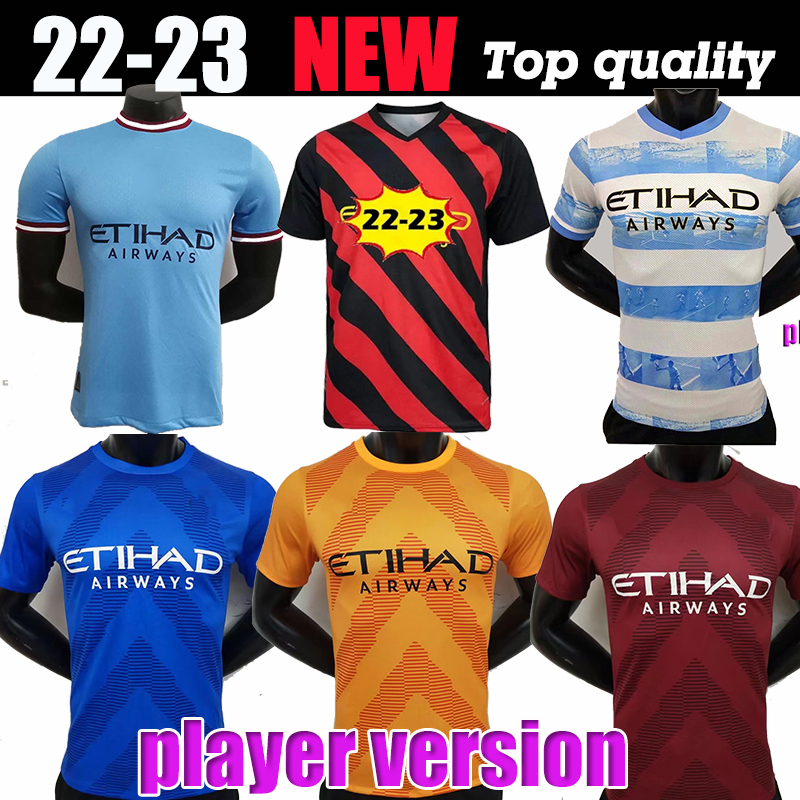 

player version 2022 2023 DE BRUYNE Soccer Jerseys 93 20 Anniversary HAALAND FODEN GREALISH MAHREZ MANs cities football shirt BERNARDO PHILLIPS 22 23 Man Equipment