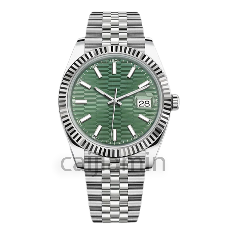 

caijiamin - mens watches 2813 automatic watch full stainless steel strap green face waterproof montre de luxe, Tool