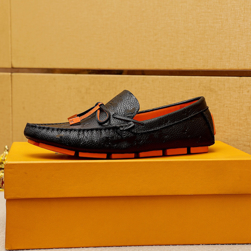 

Big size 38-47 Genuine Leather Business Shoes Designer Luxury Men Big Size 46 Man Casual Natural Leather Loafers British Retro Mens Shoe Cowhide, With logo #04