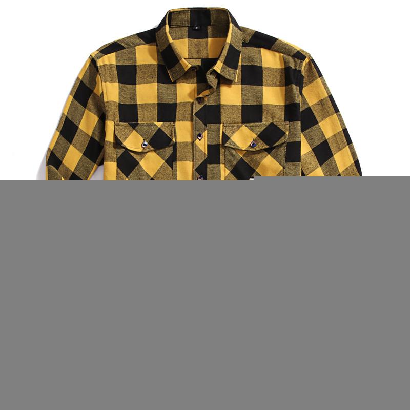 

Men's Casual Shirts 2022 Men Plaid Flannel Shirt Long-Sleeved Chest Two Pocket Design Fashion Printed-Button (USA SIZE S M L XL 2XL), Xmc103