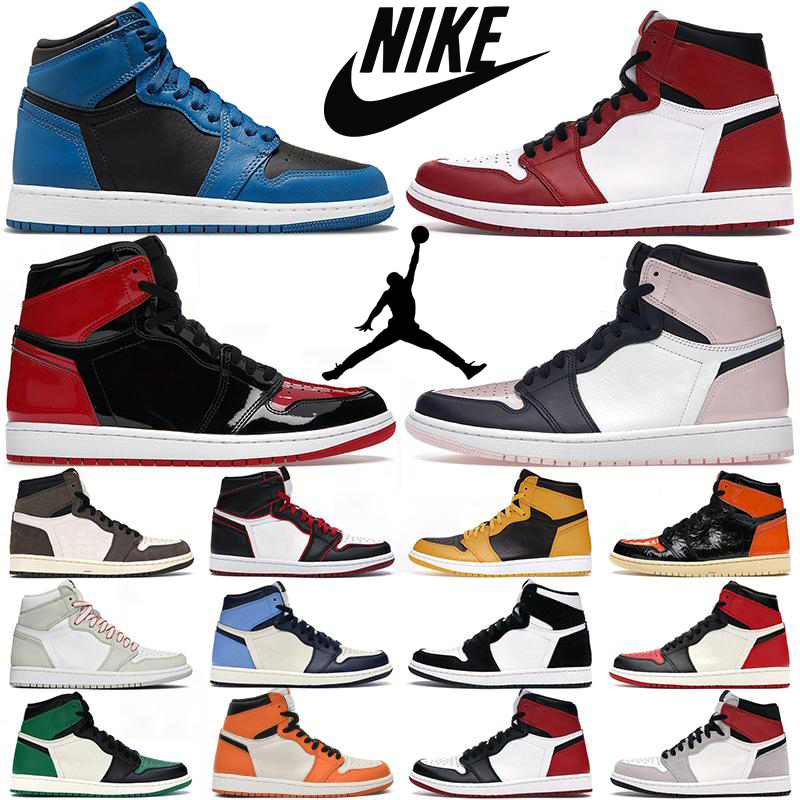 

Nike Air Jordan retro 1 1s Basketball Shoes OG University Blue dark mocha bred shadow UNC seafoam men women Sneakers trainers, 35