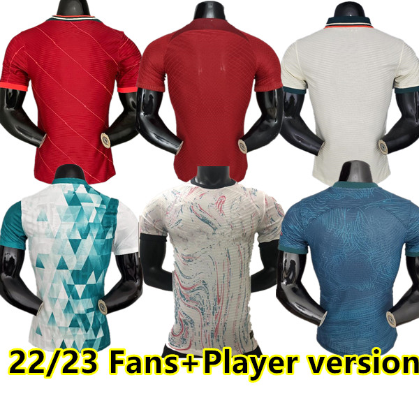 

2022 Player version Soccer Jerseys LUIS DIAZ home red away white Polo rainbow light purple 22 23 TOP Thailand Mohamed goalkeeper football shirts fan home 4XL kids kit