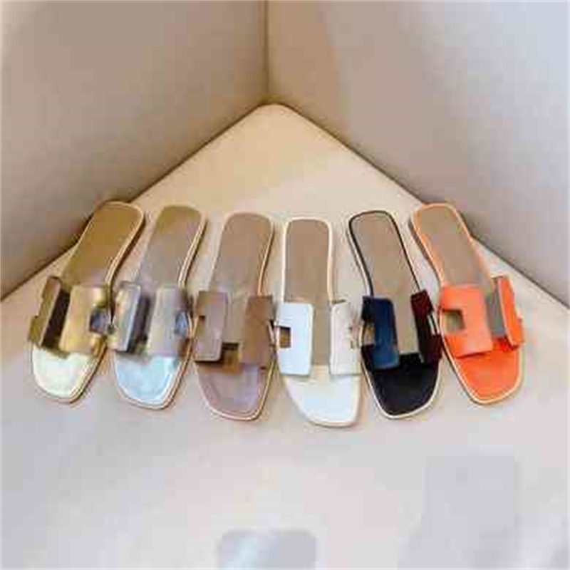 

Wholesale Herme Slipper Fashion Slippers 2022 Beach Classic Flat Woman Summer Lady Cartoon Head Leather Hotel Bath Women Shoes Large Size 35-42