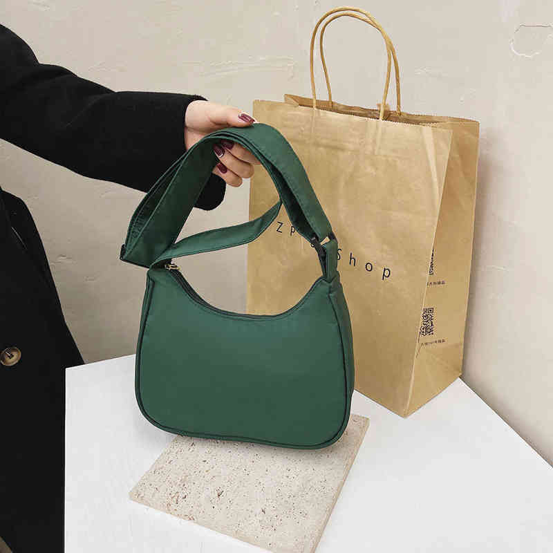 

Evening Bags Exquisite Women Shoulder Bag Solid Color Armpit Designer Underarm Leisure Ladies Crescent Daily Dumpling 220630, Black