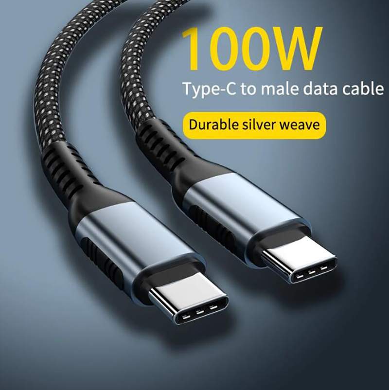 

New Super-Fast PD USB C to C type C Cable 100W 5A QC3.0 Quick Charge Charging Data cords For Samsung Xiaomi Macbook Pro, Black