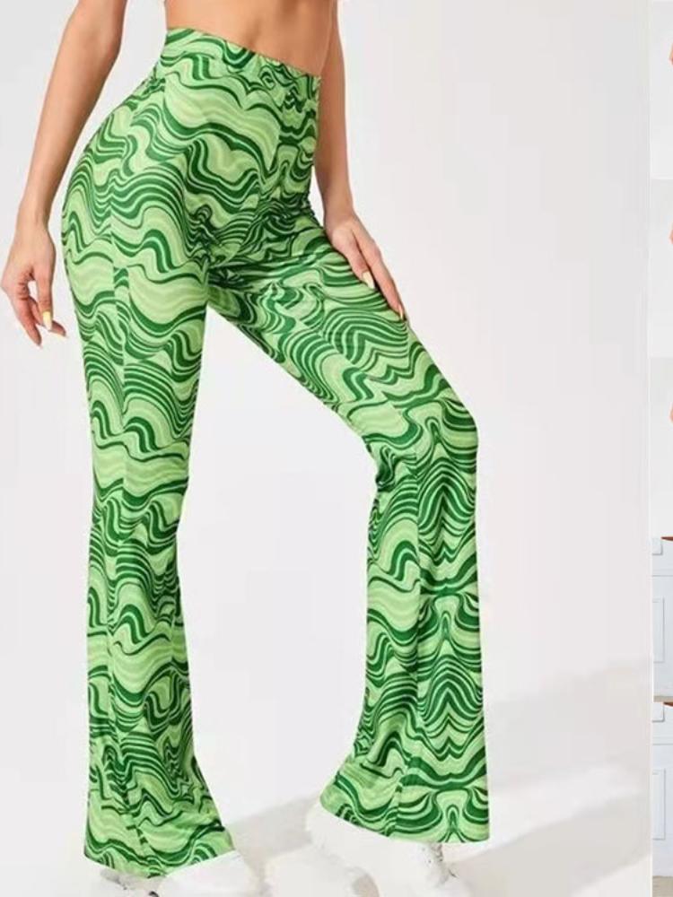 

Women' Pants & Capris Spring And Summer Women' Ripple Yoga Casual Flared Streetwear Women Joggers For WomenWomen, Blue