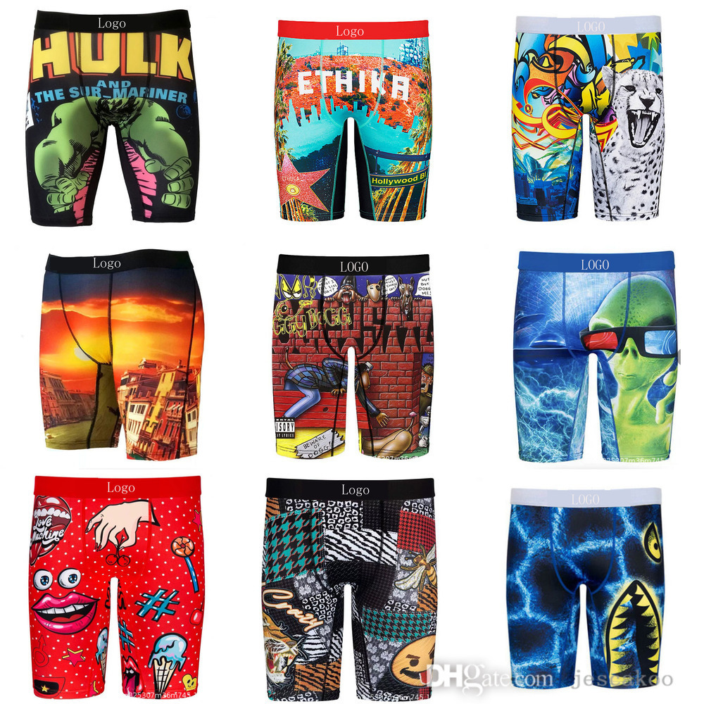 

2022 Mens Boxer Underwear Sexy Underpants Printed Shorts Soft Boxers Breathable Branded Male Short Pants With Package, 1035