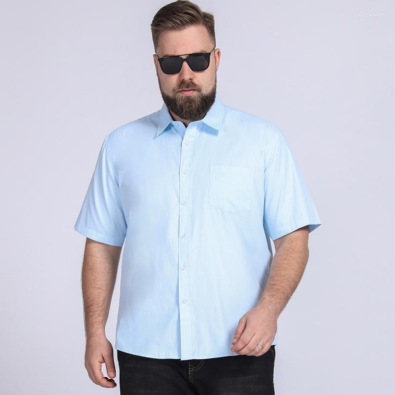 

Men's Dress Shirts Summer Plus Size Men Shirt 8XL Bust 147cm 5XL 6XL 7XL Short Sleeve Large ShirtsMen's Eldd22, Black