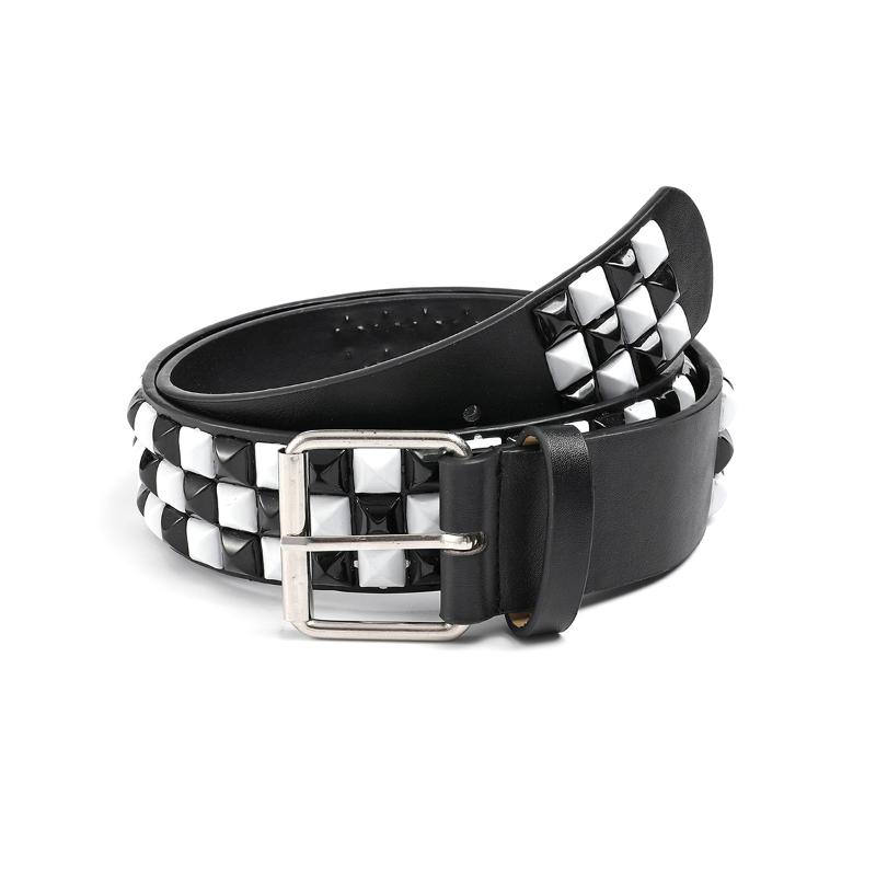 

Belts Fashion Classic Pyramid Stud Punk Belt For MenBelts, Black