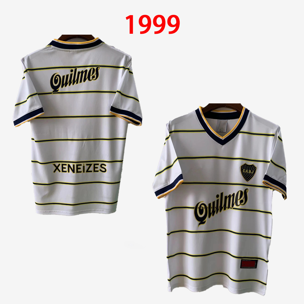 

1999 BOCA JUNIORS retro commemorate soccer jerseys 99 vintage football shirts home away classic antique camiseta de futbol #9 PALERMO #10 ROMAN, 1999 away