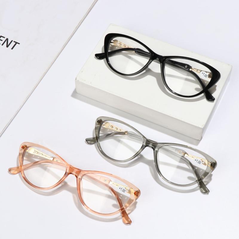 

Sunglasses Transparent Color Cat Eye Reading Glasses HD Gradient Presbyopic Eyeglasses Diopter 10- 40 Computer Goggles Vision CareSunglasses