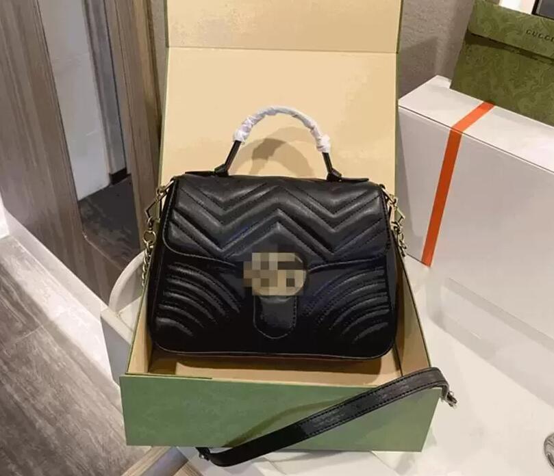 

Fashion Marmont bag Love heart V Wave Pattern Satchel Shoulder Bag Chain Handbags Crossbody Purse Lady Classic Tote Bags GGs LOUISS VUTTONS LVs YSLs, Packaging bags