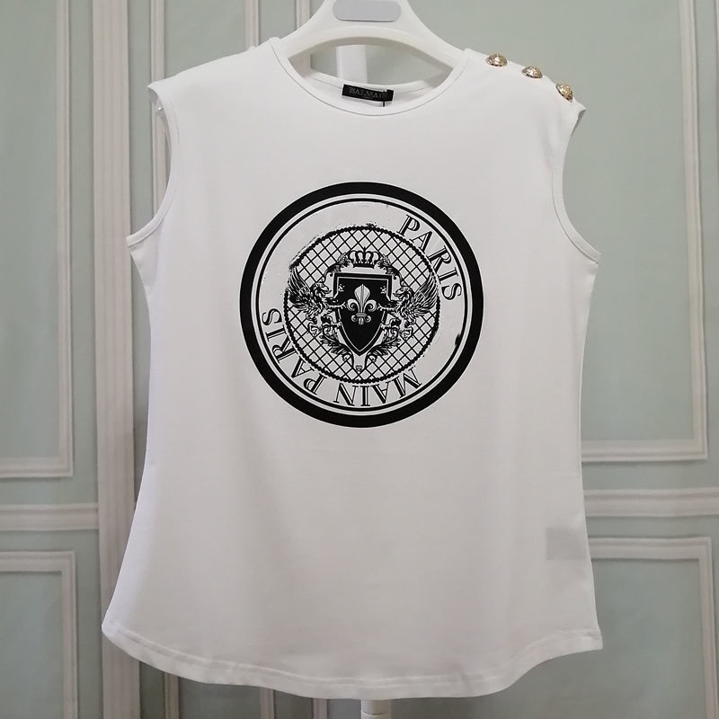 T-shirt t-shirt pour femmes Top Women Designer Vêtements Veages T-shirts Sans manches d'été de haute qualité pour la taille des vêtements féminin