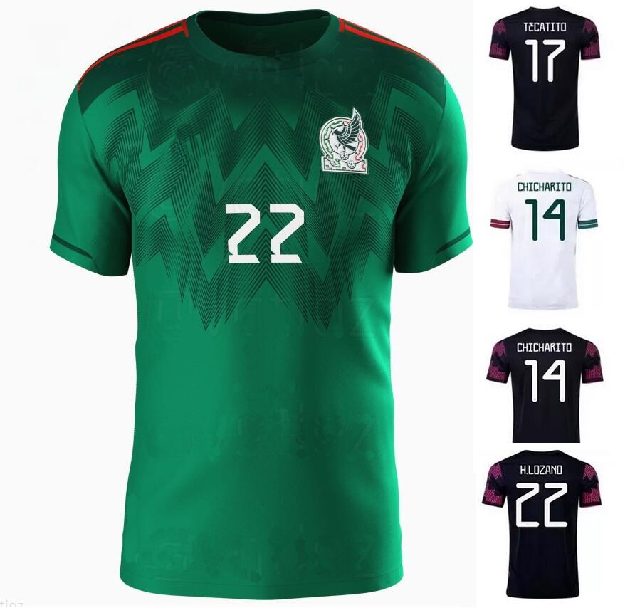 

Qatar 2022 Mexico Soccer Jerseys Thai Quality Customized Shirts Chicharito Carlos V H.Herrera R.Jimenez H.Lozano Tecatito G.Ochoa C.Salcedo E.Alvarez, 22-23 away