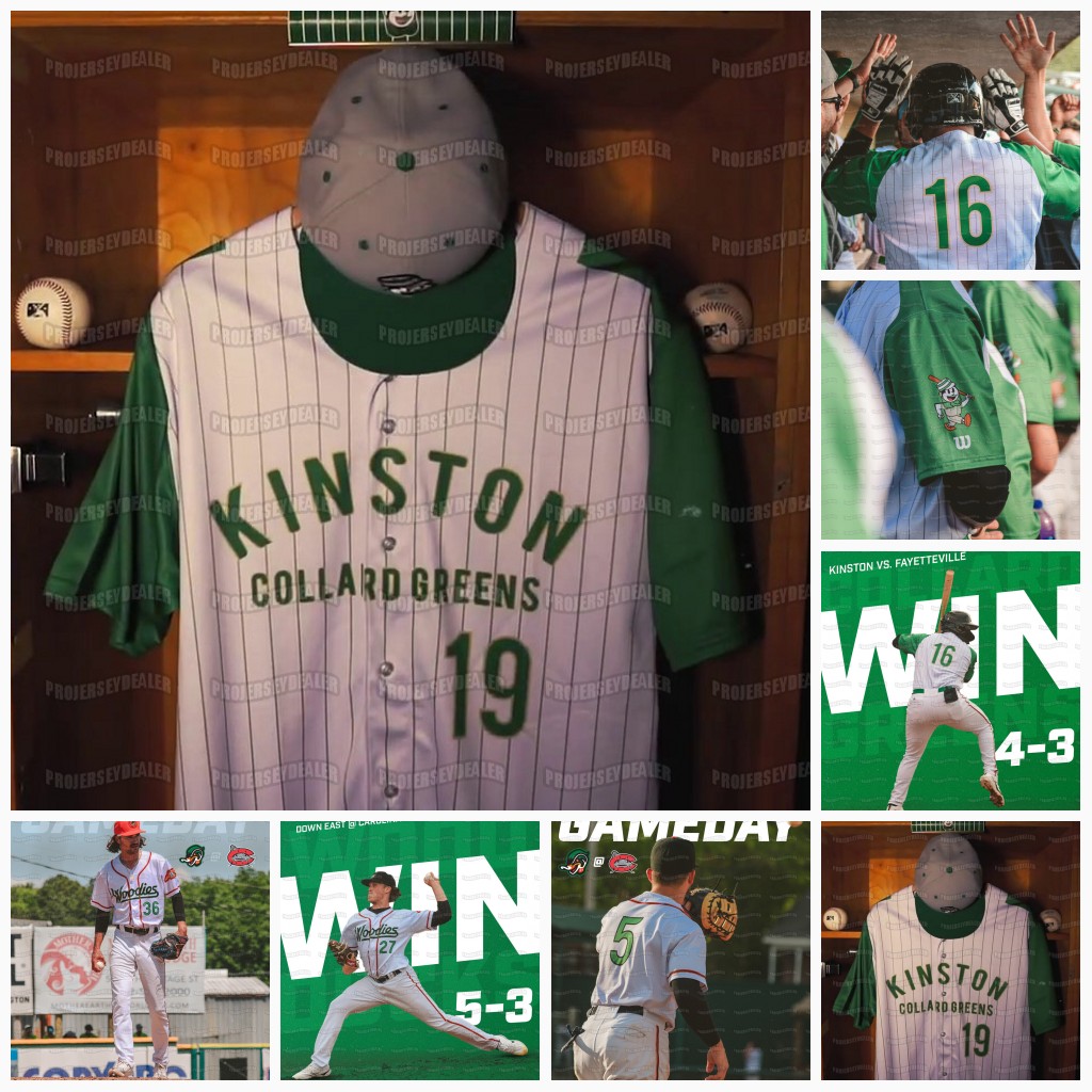 

Kinston Collard Greens 2022 Jersey Abimelec Ortiz Jose Rodriguez Marcus Smith Maximo Acosta Yosy Galan Daniel Mateo Ian Moller Theo McDowell, Grey mens s-xxxl