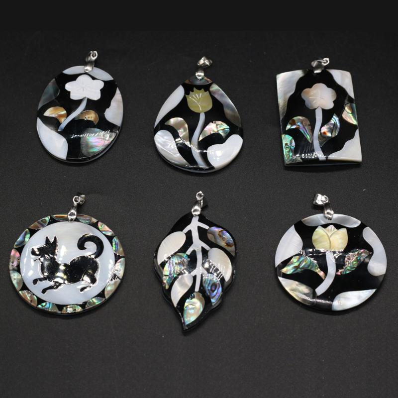 

Pendant Necklaces Natural Mother Of Pearl Shell Pendants Abalone Paua Charms For DIY Necklace Jewelry Making AccessoriesPendant
