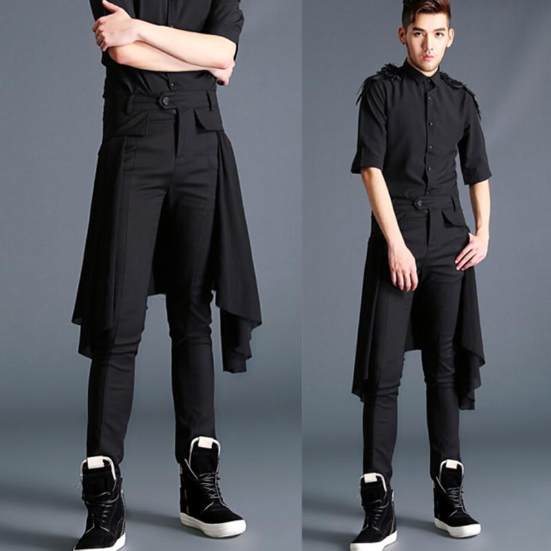 

Men's Pants Autumn And Winter Tide Men's Personality Feet Casual Hair Stylist Clothing Fashion 2022Men's, Black