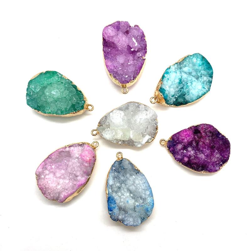 

Pendant Necklaces Drop-shaped Natural Stone Amethyst Necklace Bracelet Earrings Jewelry Accessories Wholesale DIY Exquisite Gifts