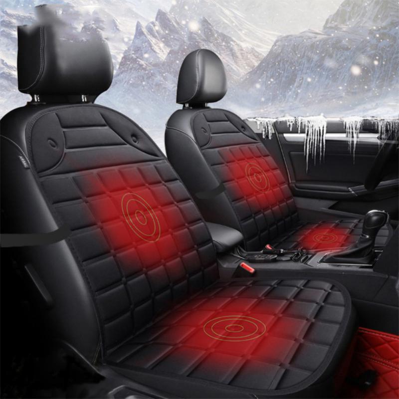 

Car Seat Covers 12v/24v Heated Cover Heating Electric Cushion Keep Warm Universal In Winter Coffee/Black/Gray/Red/Blue