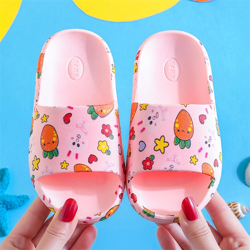 

Colorful Carrot Children Comfort Soft Sole NonSlip Bathroom Casual Home Indoor Slippers Cute Baby Shoes 220617, Yellow