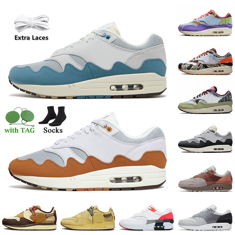 

2022 Patta 1 Waves Noise Aqua Monarch 1s Running Shoes Rush Maroon Black White 87 Women Mens Trainers Concepts Far Out Heavy Denim Olive Canvas Sneakers OG Anniversary, C43 evolution of icons 40-45