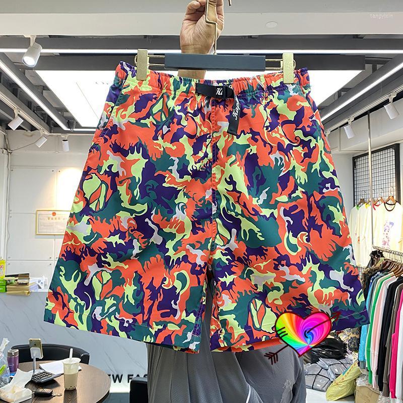 

Men's Shorts MAN 2022 Men Women High Quality Full Graghic Digital Print KAPITAL Expansion Adjustment BreathableMen's, Green