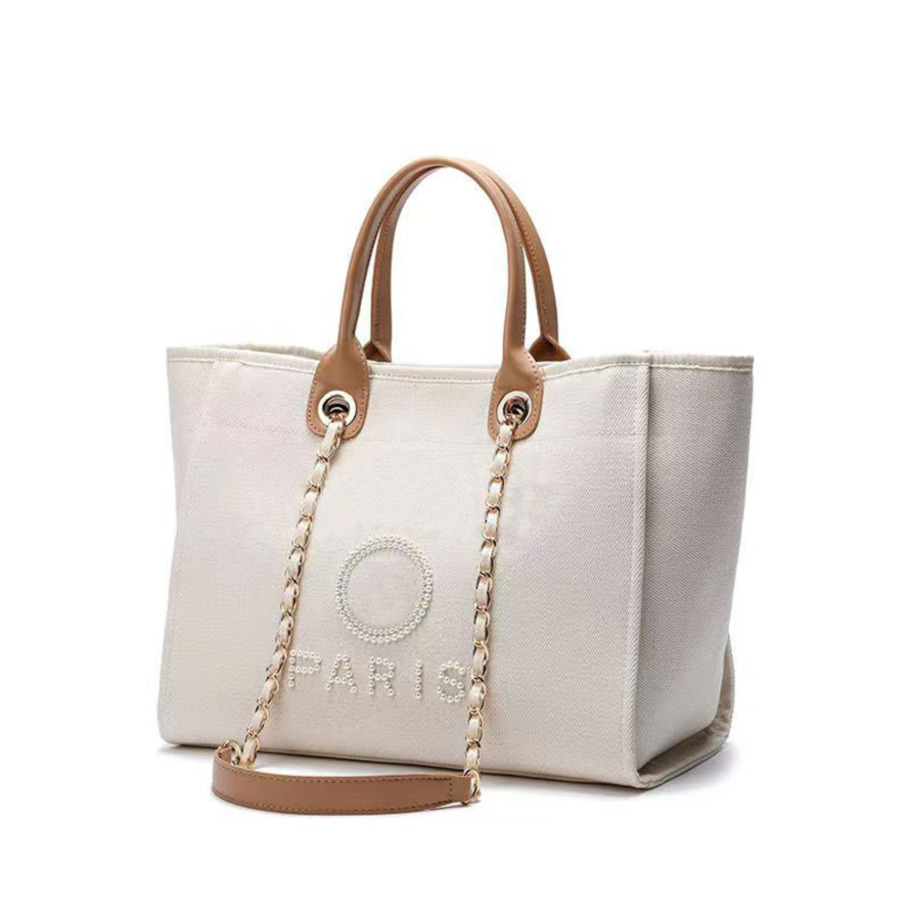 Fashion Luxury Women's Handbags Beach Bags Brand Ch Pearl Label Canvas Women Evening Bag Designers Classic High Quality Small Female Bobby B