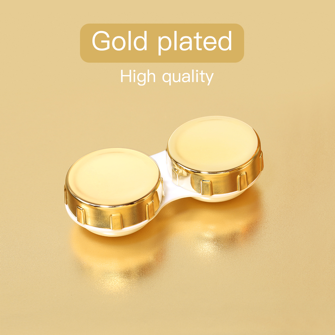 

Colorful Wholesale Price Eye Contact Containers Accessories Package LC02 Golden Cases