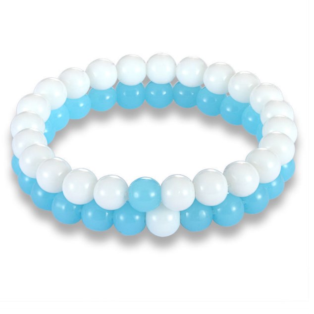 

2pcs/set 8mm glass blue white red black crystal beads bohemian Bracelet agate Onyx Stone Bangles sje35