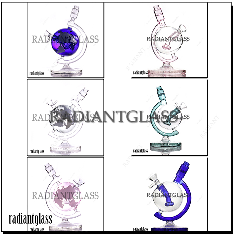 

Hookahs World Globe Showerhead Percolator Glass Bong 7.28inches Small Water Bong Dab Rig With 14mm Bowl For Smoking