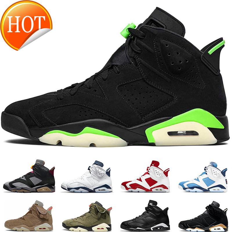 

Jumpman 6 Mens Basketball Shoes 6s Electric Green Og Black Infrared University Blue Trainers Outdoor Sports Sneakers Designer Size 7 -13, #11 tiffany blue 40-47