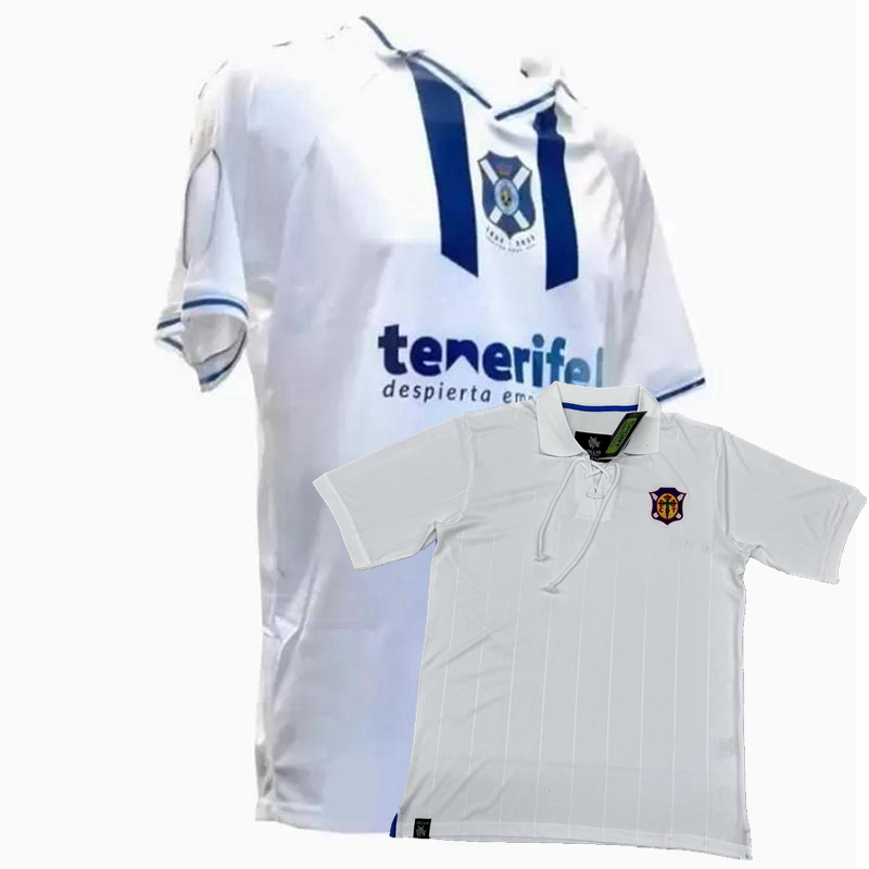 2021 2022 2023 CD Tenerife Soccer Jerseys 100 years centenary white 100TH 21 22 23 football shirt