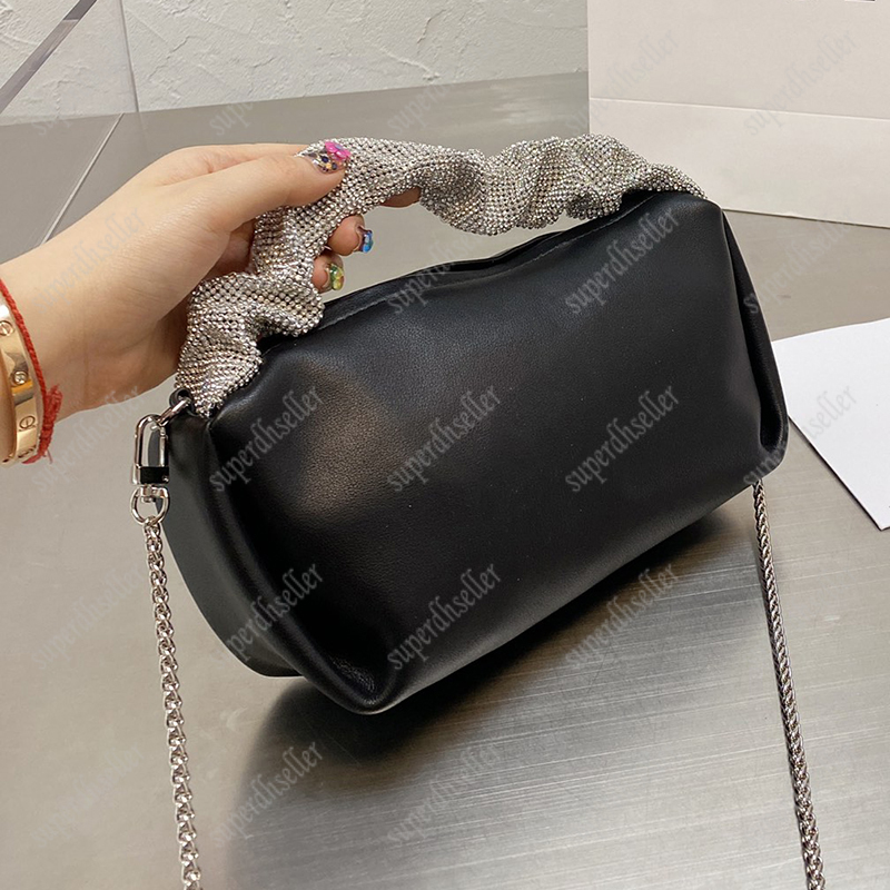 

High Quality Crossbody Designer Wristlet Bag Women Handbags Rhinestone Totes Fashion Evening Bags Chains Leather Handbag Classic Purse, Increase freight