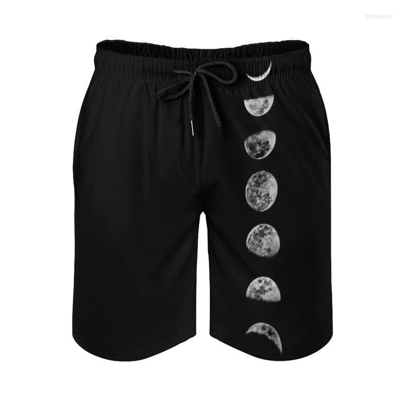

Men's Shorts Moon Tumblr Men's Sport Running Beach Trunk Pants With Mesh Lining Trunks Fase White Black CuteMen's Bert22, Beach shorts