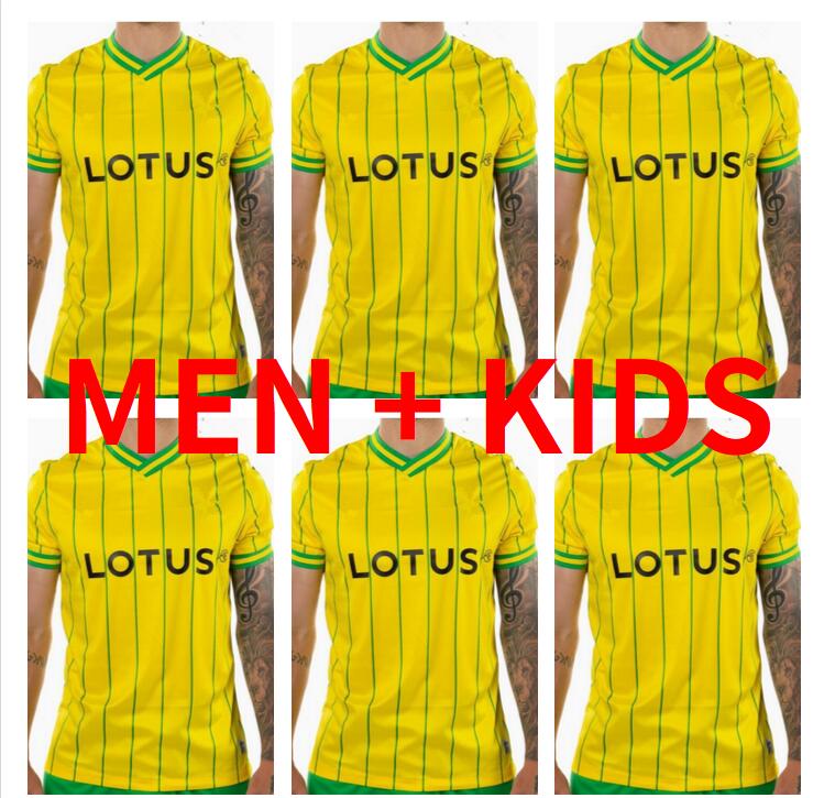 

22 23 Norwich City PUKKI HUGILL BUENDIA Soccer Jerseys men kids kit HERNANDEZ STIEPERMANN football shirts yellow 2022 2023 Skipp Cantwell
