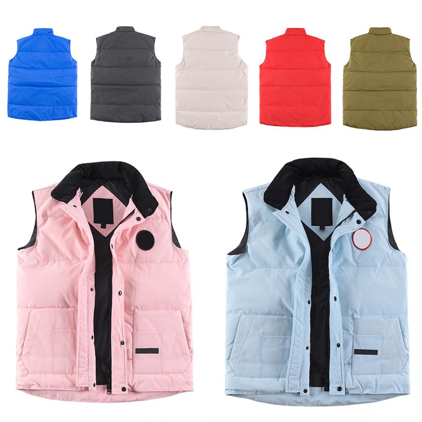 Canada Down Vest Men Oerkas Parkas Veste Vestes Vestes canadien Gilelet Cater Coucher d'hiver Vêtements avec broderie de carte épaissoir OU214X