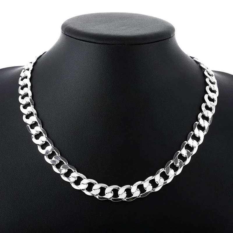 

Special offer 925 Sterling Silver necklace for men classic 12MM chain 18 30 inches fine Fashion brand jewelry party wedding gift 220722