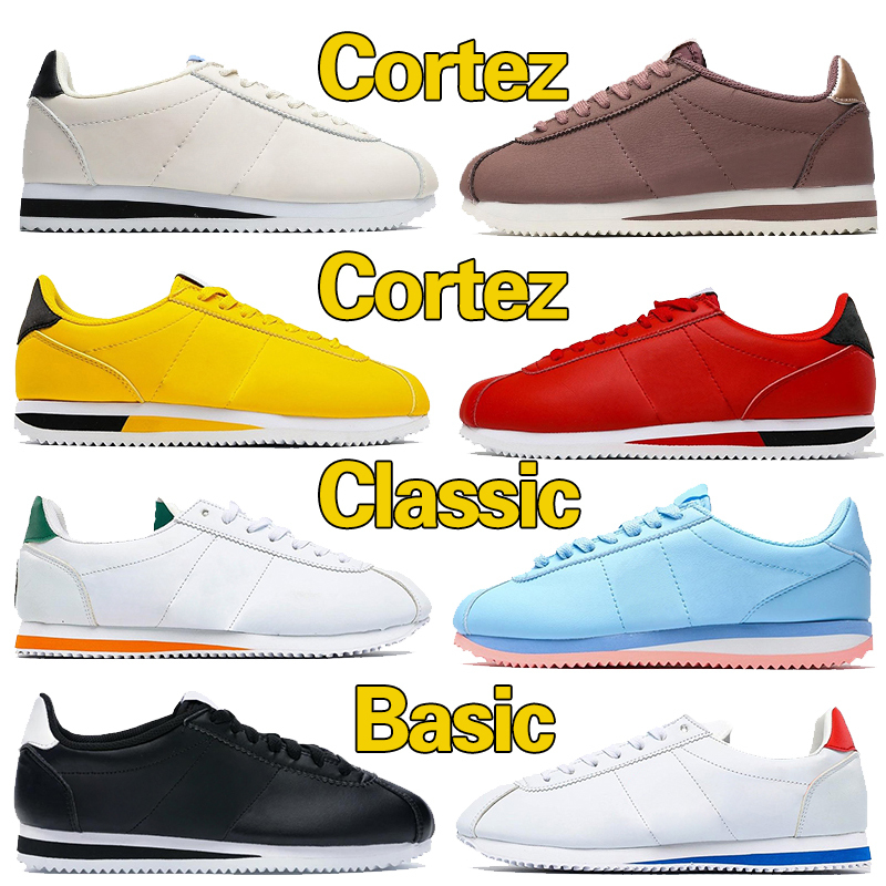 

2022 Classic Cortez basic mens running shoes Forrest Gump stranger things triple black white Nylon metallic gold men women sneakers trainers, 04 black white
