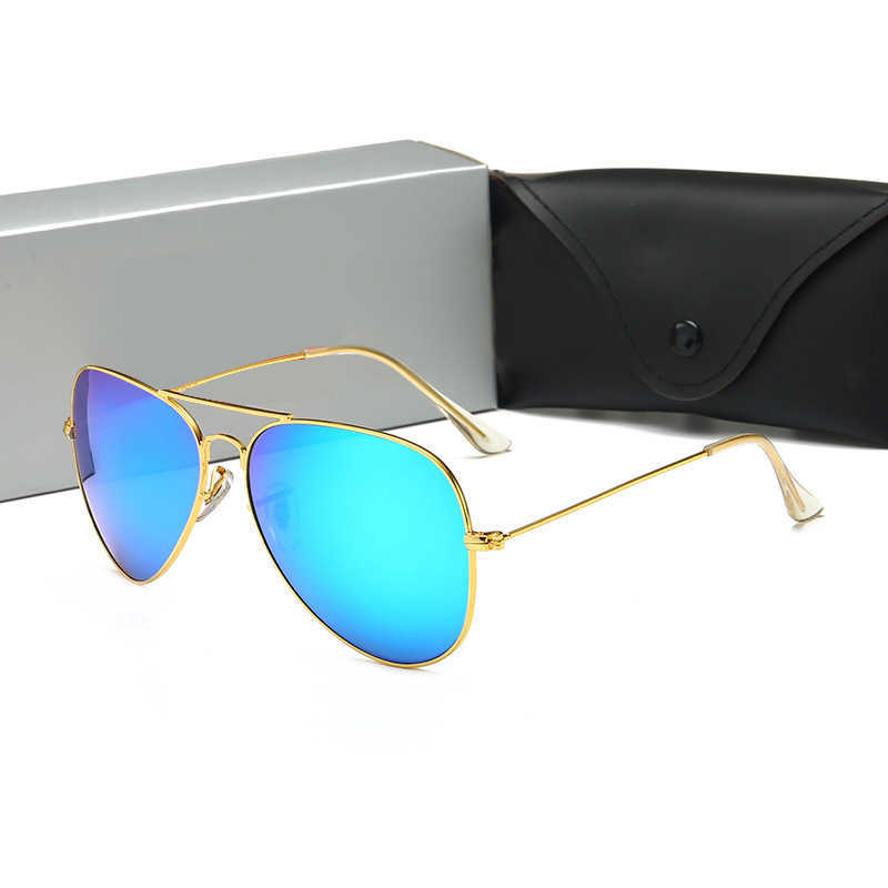 classic designer sunglasses woman men high quality aviator model sun glasses 62mm large metal frame glass lens fashion travel beach gafas de