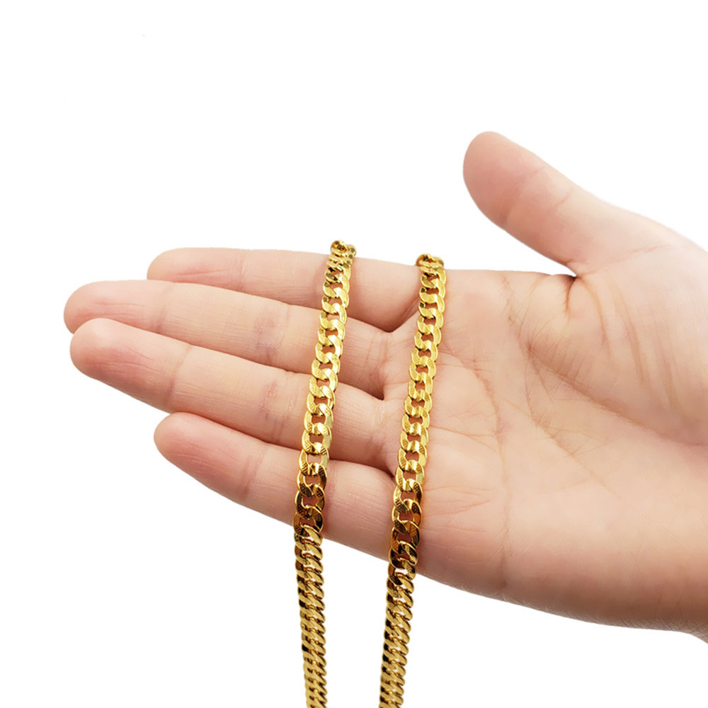 Miami Cuban link Chain Necklace 14K Solid Fine Gold GF Hip Hop Rapper's 10mm 20" Fashion Mens-image-761862142