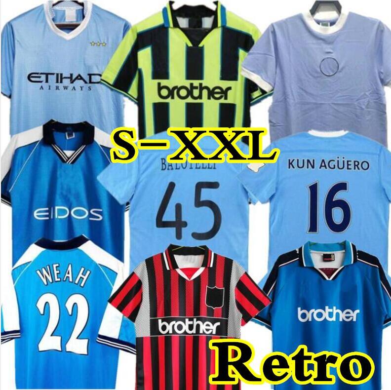 

11 12 Retro soccer jersey TOURE YAYA BALOTELLI city 2011 2012 man KUN AGUERO KOMPANY 96 97 98 99 00 vintage football shirt