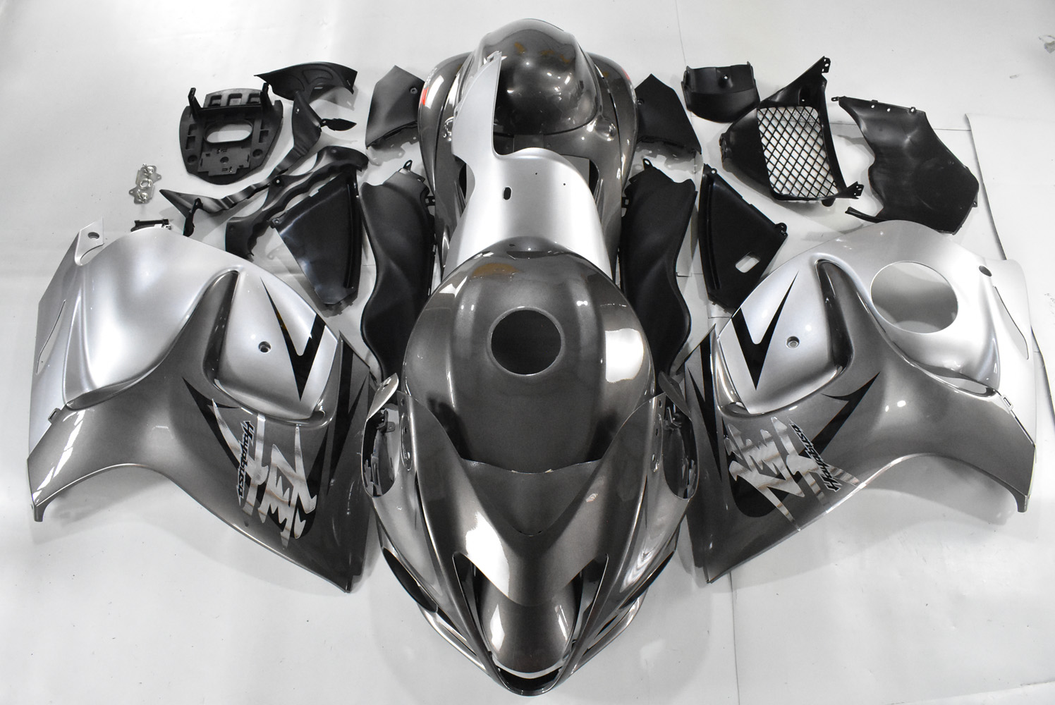 

Injection Fairing Kits ABS Bodywork Custom Fairings kit for SUZUKI Hayabusa GSXR1300 GSXR 1300 2008 2009 2010 2011 2012 2013 2014-2015 Gray Silver Full Tank Cover