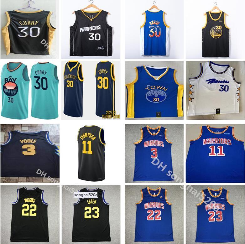 

2023 New Stephen 30 Curry Basketball Klay 11 Thompson Sleeveless 75th 22 Wiggins 3 Poole Golden State''Warriors''nba''jerseys, Grey