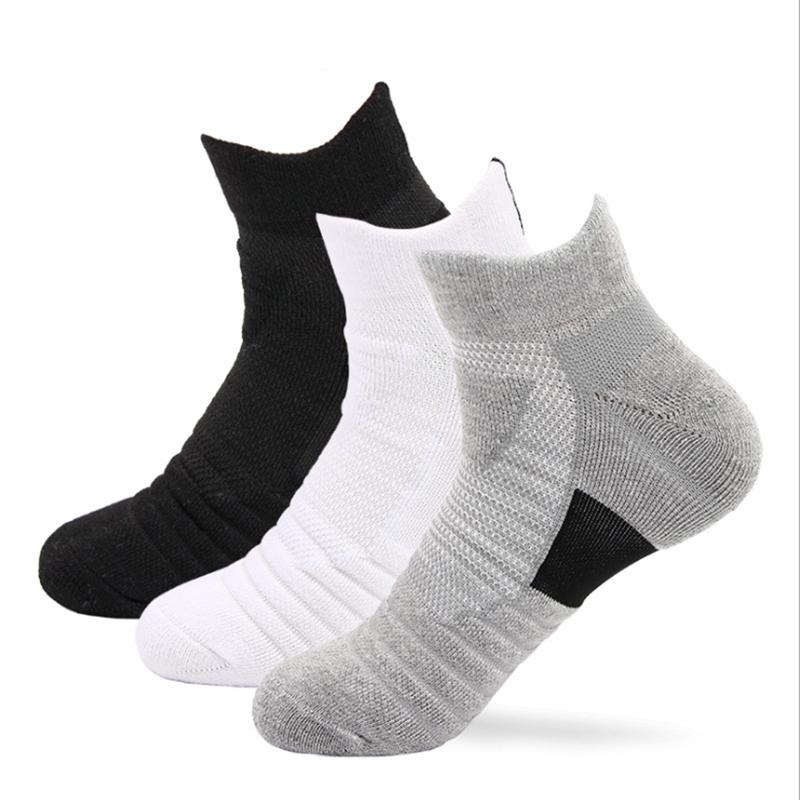 

Men's Socks Moda Mulaya Compression Outdoor Sports Towel Bottom Boat Anti-slip High-quality Fabric Sweat Absorption BreathableMen's, Black