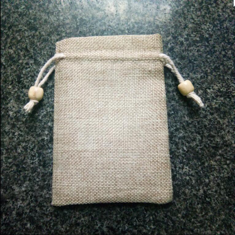 

Jewelry Pouches Bags Jute Gift 7x9 8x10 9x12 10x14cm Wooden Beads Cotton Thread Drawstring Wedding/Christmas/Jewelry Packaging 2022Jewelry