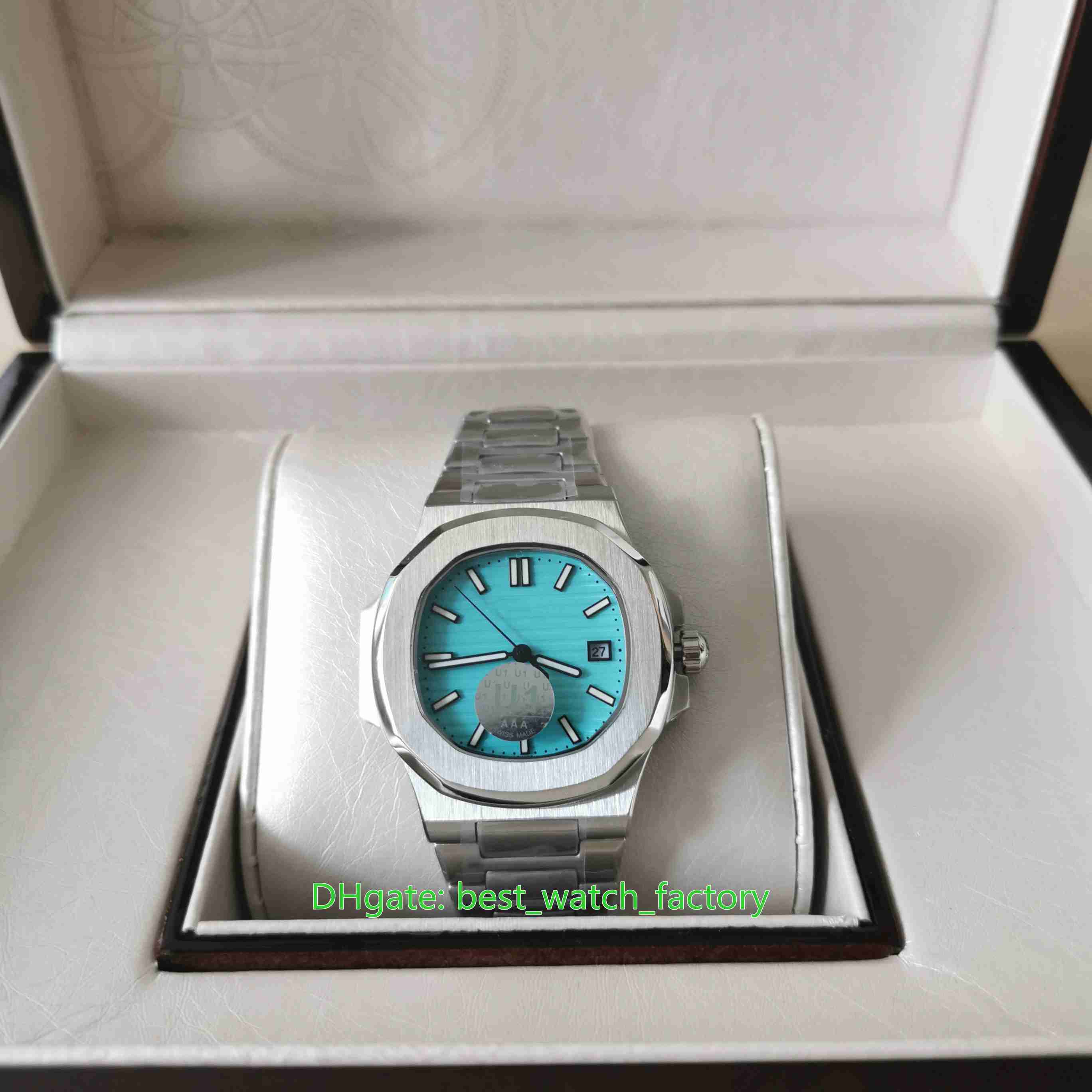 

U1 Factory Top Quality Watches 40.5mm Nautilus 5711/1A-018 Sky Blue Dial Sapphire Asia 2813 Movement Transparent Mechanical Automatic Mens Watch Men's Wristwatches, No box papers