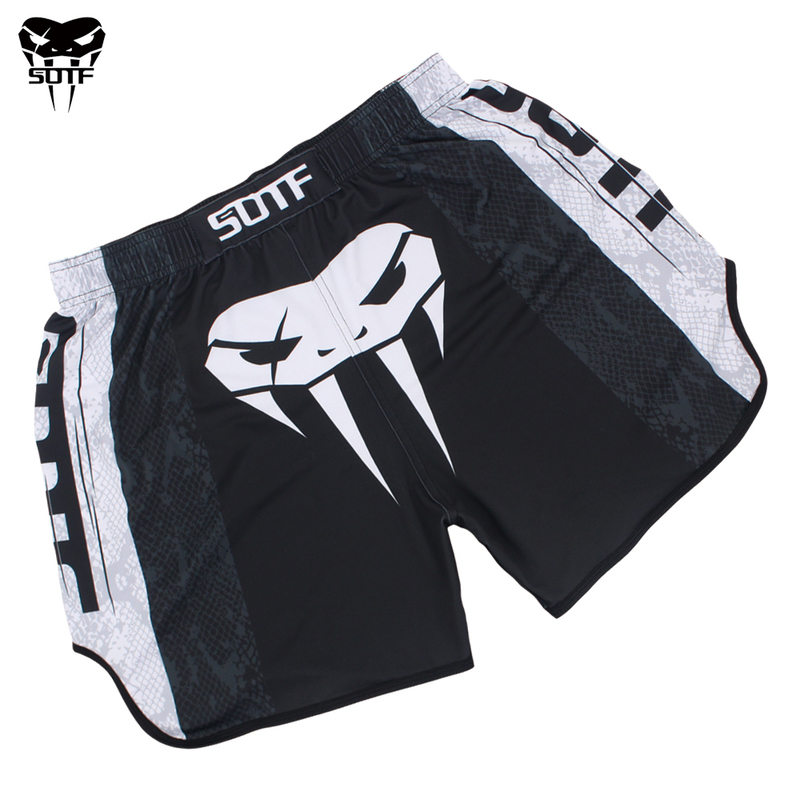 

SOTF mma Black snake head Elastic movement fighting mma shorts Tiger Muay Thai boxing shorts sanda kickboxing clothing mma 220511, Jsdk1