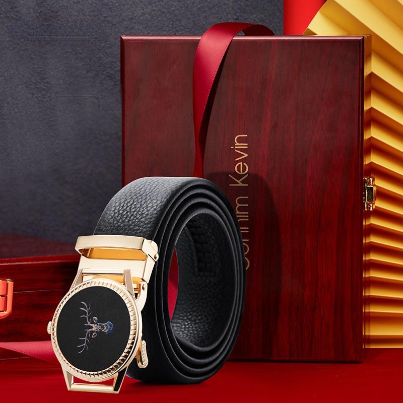 

Belts 2022 Selling Elk Personality Tide Belt For Men Designer Auto-buckle The Business, Black