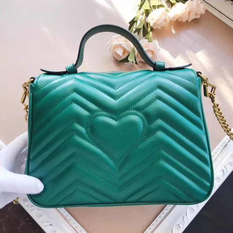 2022 Fashion Marmont Women Luxurys Designers Sacs Real Leather Handbags Chain Cosmetic Messenger Shopping Sac à bandoulière LADE WALLET POURSE 01